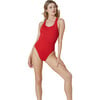 The Tulum One Piece Long Torso, Cherry Red - One Pieces - 1 - thumbnail