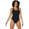 The Tulum One Piece Long Torso, Black - One Pieces - 1 - thumbnail