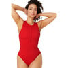 The Malibu One Piece Long Torso, Cherry Red - One Pieces - 1 - thumbnail