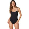 The Jetties One Piece Long Torso, Black - One Pieces - 1 - thumbnail