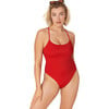 The Fiji One Piece Long Torso, Cherry Red - One Pieces - 1 - thumbnail