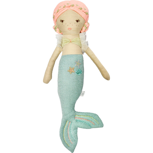 Meline Mermaid Linen Doll