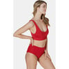 The High Waisted Bottom, Cherry Red - Two Pieces - 2