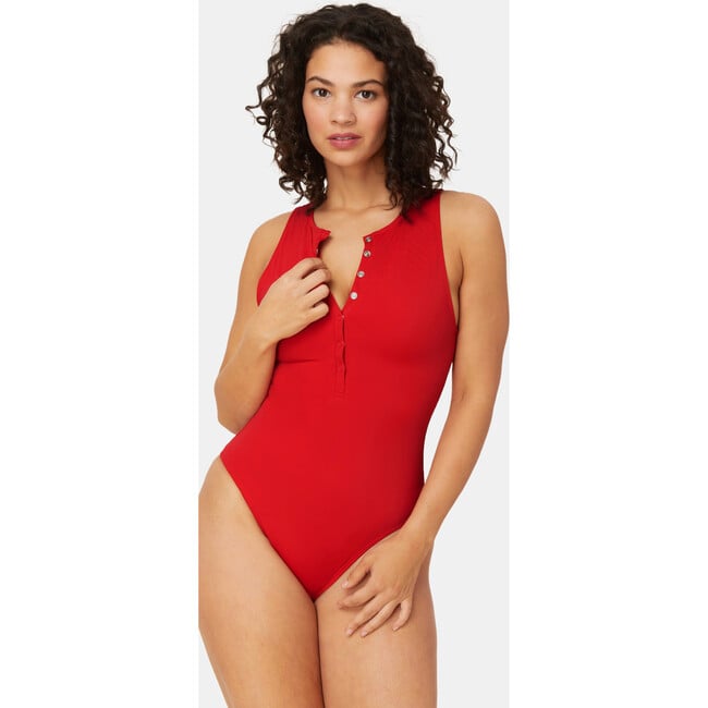 The Malibu One Piece Long Torso, Cherry Red - One Pieces - 4