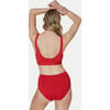 The High Waisted Bottom, Cherry Red - Two Pieces - 3