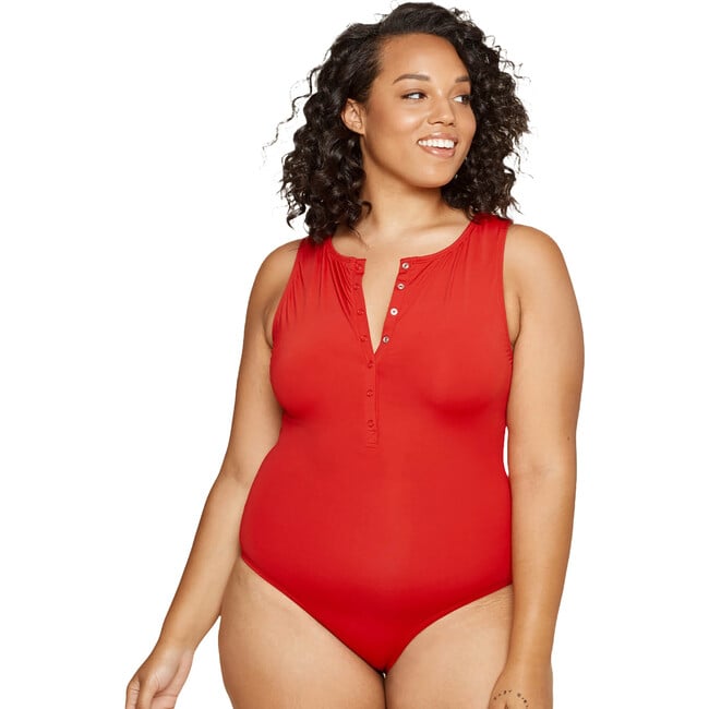 The Malibu One Piece Long Torso, Cherry Red - One Pieces - 6