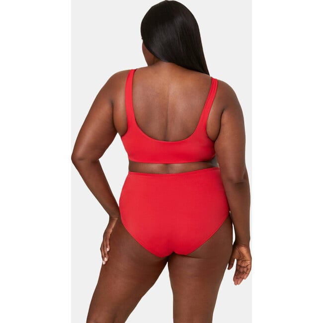 The High Waisted Bottom, Cherry Red - Two Pieces - 7