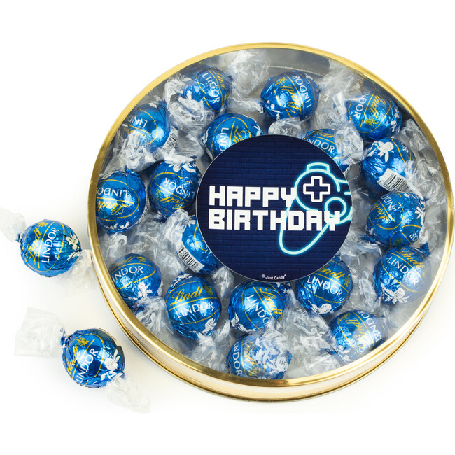 Happy Birthday Level Up with Lindor truffles by Lindt in a Tin