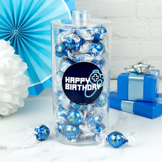 Happy Birthday Level Up with Lindor truffles by Lindt in a Canister - Other Accessories - 2