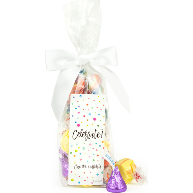 Celebration Party Favor Bag & Bow with Assorted Candy, Set of 6