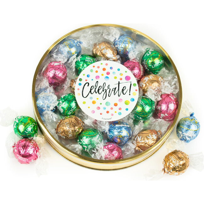 Celebrate with Lindor truffles by Lindt in a Tin
