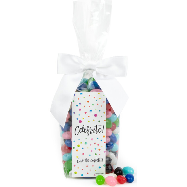 Celebration Party Favor Bag & Bow with Jelly Beans, Set of 6