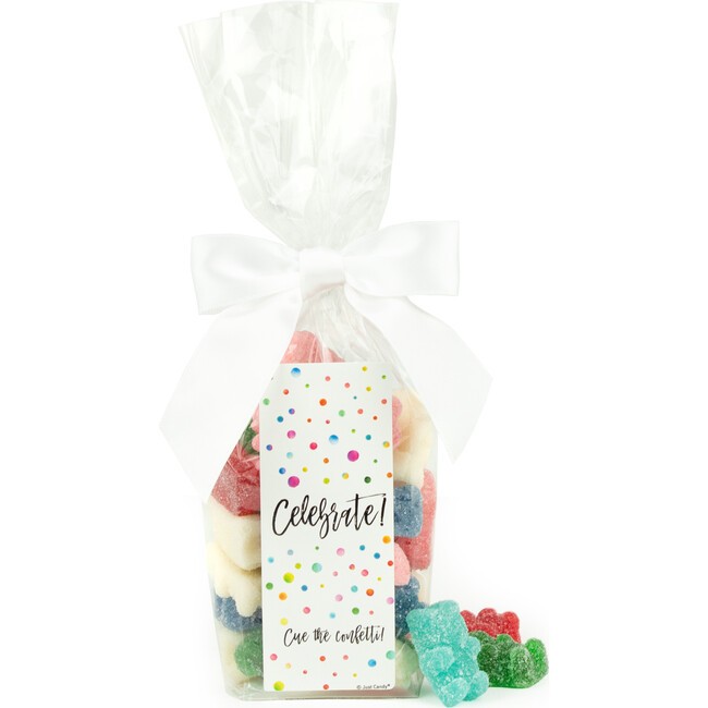 Celebration Party Favor Bag & Bow with Gummy Bears, Set of 6