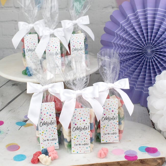 Celebration Party Favor Bag & Bow with Gummy Bears, Set of 6 - Other Accessories - 2