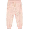 Jona Polka Dot Elastic Waist Drawstring Pants, Pink - Pants - 1 - thumbnail