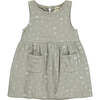 Iris Garden Print 2-Pocket Dress, Grey - Dresses - 1 - thumbnail