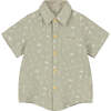 Myles Half Sleeve Button-Down Shirt, Grey Gardens - Shirts - 1 - thumbnail