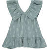 Betsy Seahorse Print V-Neck Dress, Blue - Dresses - 1 - thumbnail