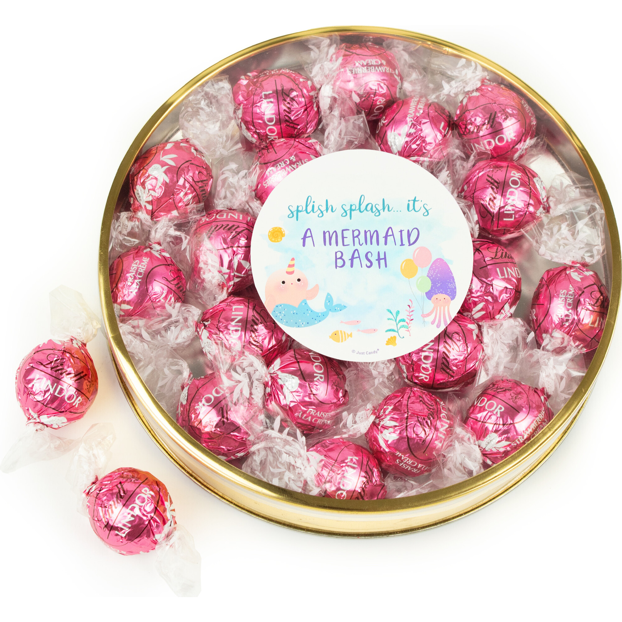 Happy Birthday Mermaid with Lindor truffles by Lindt in a Tin - Other Accessories - 1