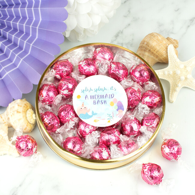 Happy Birthday Mermaid with Lindor truffles by Lindt in a Tin - Other Accessories - 2