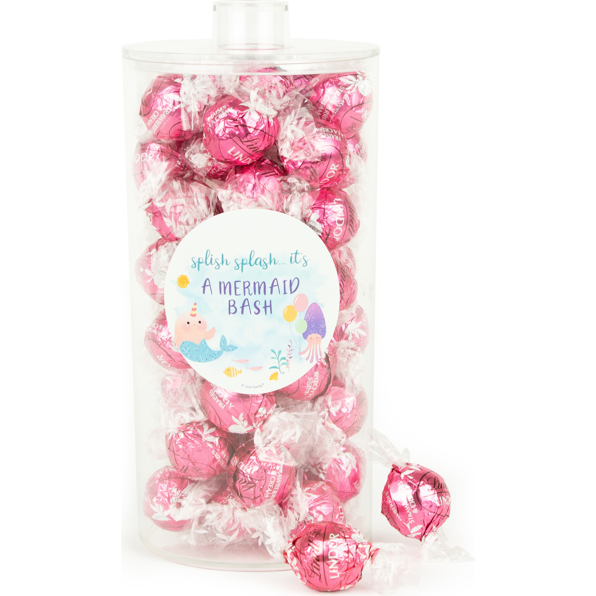 Happy Birthday Mermaid with Lindor truffles by Lindt in a Canister - Other Accessories - 1