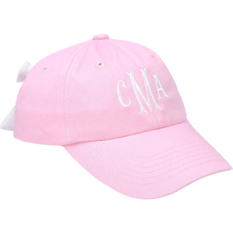 Customizable Bow Baseball Hat, Pink - Hats - 1