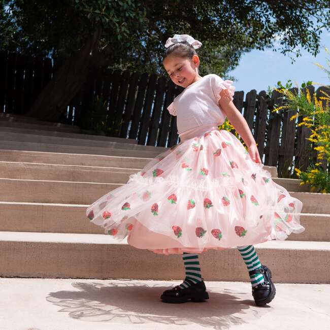 Kids Strawberry Shortcake Premium Sequin Skirt, Pink