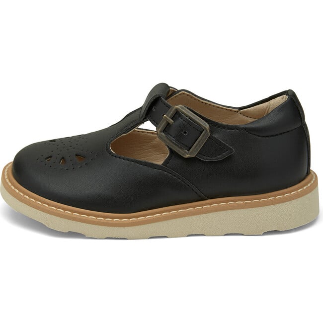 Rosie Vegan T-Bar Shoe, Black Leather - T-Straps - 2