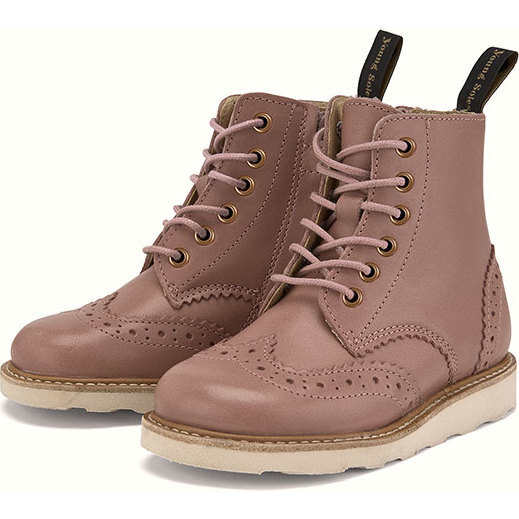 YOUNG SOLES Sidney Brogue Boot - Black