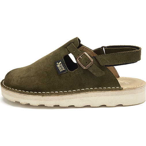 Heidi Clog, Olive Suede - Slip Ons - 2