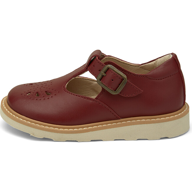 Rosie Vegan T-Bar Shoe, Cherry Leather - T-Straps - 2