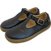 Darcey T-Bar Barefoot Shoe, Navy Leather - T-Straps - 1 - thumbnail