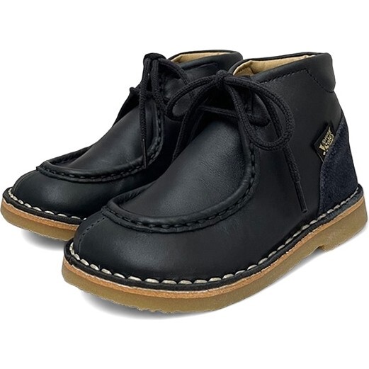 Boomer Wallabee Boot, Navy Leather