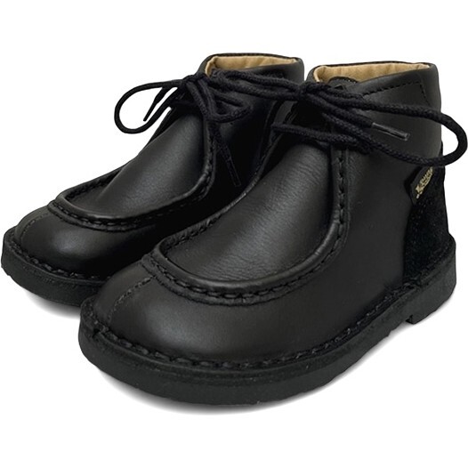 Boomer Wallabee Boot, Black Leather