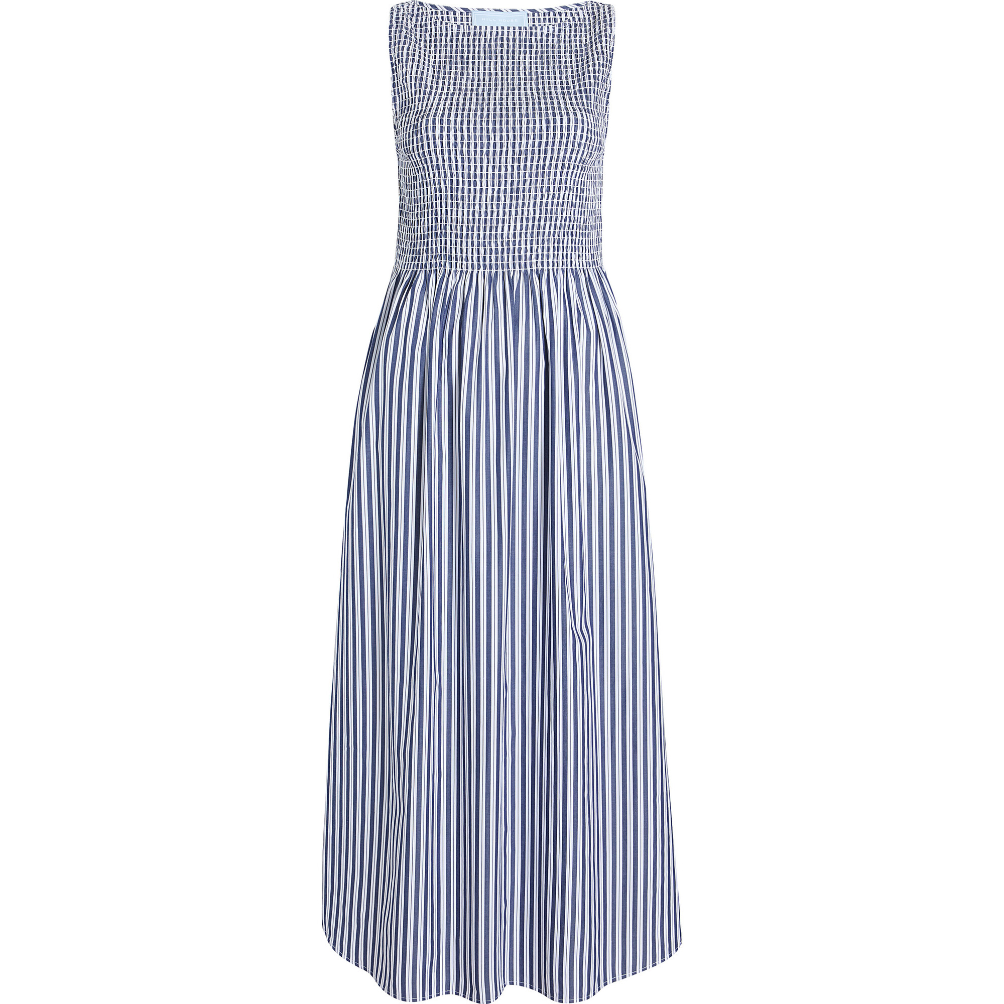 Women's Cosima High Neck Sleeveless Smocked Nap Dress, Navy