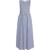 Women's Cosima High Neck Sleeveless Smocked Nap Dress, Navy - Dresses - 1 - thumbnail