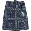 Women's Carolina Floral Print Mini Wrap Skirt Navy - Skirts - 1 - thumbnail