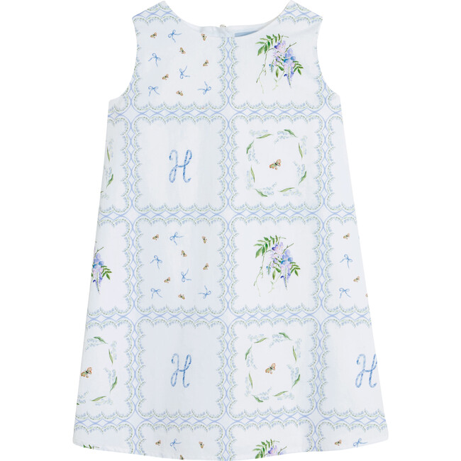 Girls Tiny Charlie Floral Print Sleeveless Dress, White