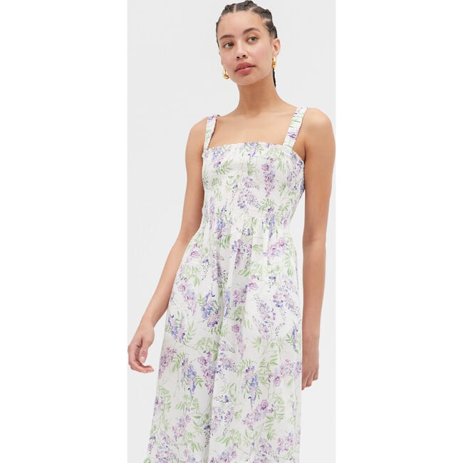 Women's Anjuli Wisteria Print Sleeveless Smocked Maxi Nap Dress, Multicolors - Dresses - 2