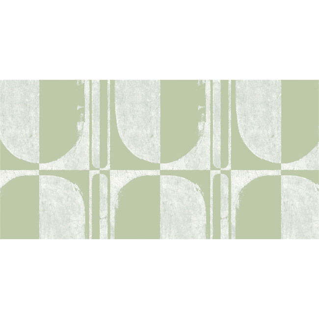 The Cloisters Panel Set 5-Yard Wallpaper, Soft Green