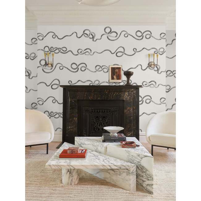 Rhapsody 10-Yard Wallpaper, Graphite - Wallpaper - 2