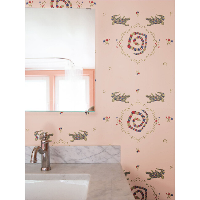 Reptilia 5-Yard Wallpaper, Muted Pink - Wallpaper - 6