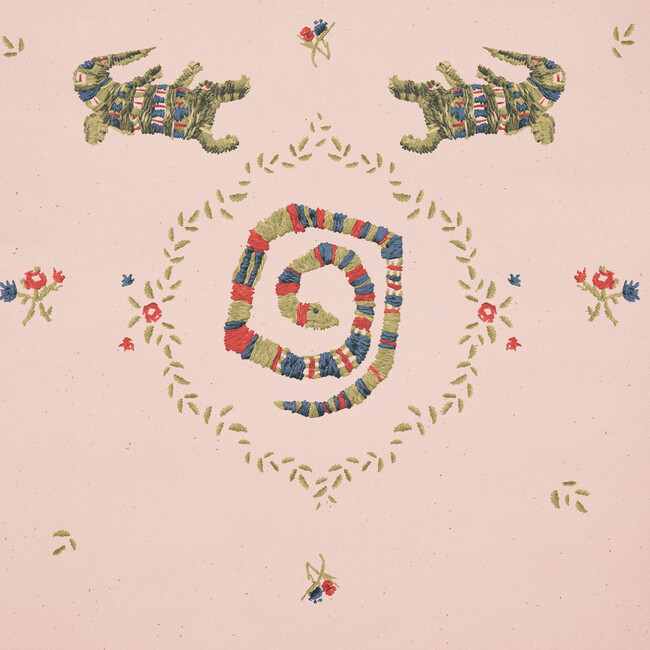 Reptilia 5-Yard Wallpaper, Muted Pink - Wallpaper - 8