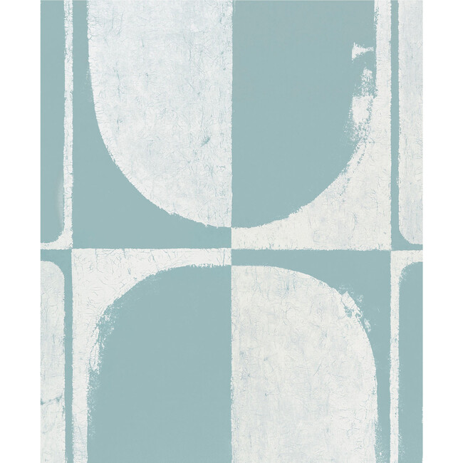 The Cloisters Panel Set 5-Yard Wallpaper, Soft Blue - Wallpaper - 7