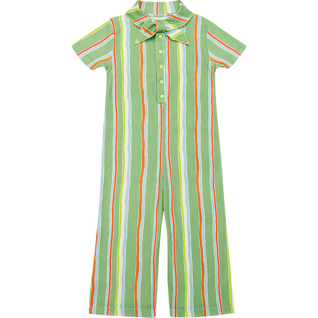 Scout Striped Short Sleeve Jumpsuit, Mojave Watercolor