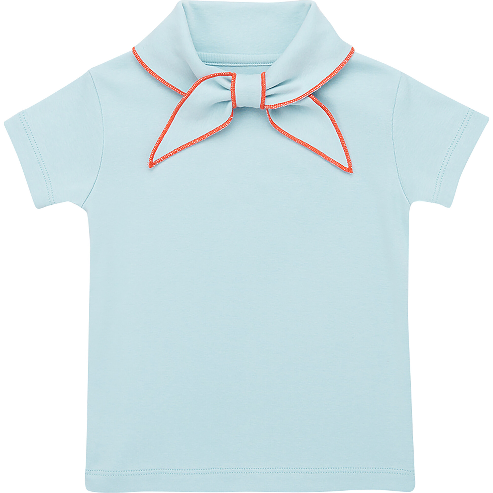 トップス Misha & Puff Scout Tee 6y Scout Contrast Piped Short Sleeve Tee, Sky - Misha & Puff
