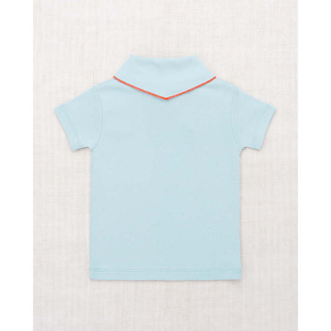 Scout Contrast Piped Short Sleeve Tee, Sky - Misha & Puff