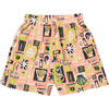 Cabana Graphic Print Elastic Waist Short, Flamingo - Shorts - 1 - thumbnail
