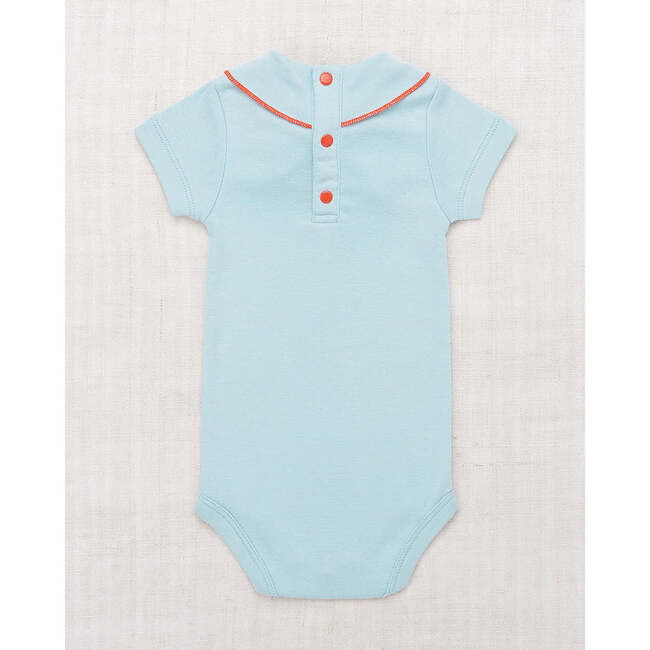 Baby Scout Short Sleeve Snap Onesie, Sky - Onesies - 6