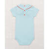 Baby Scout Short Sleeve Snap Onesie, Sky - Onesies - 6